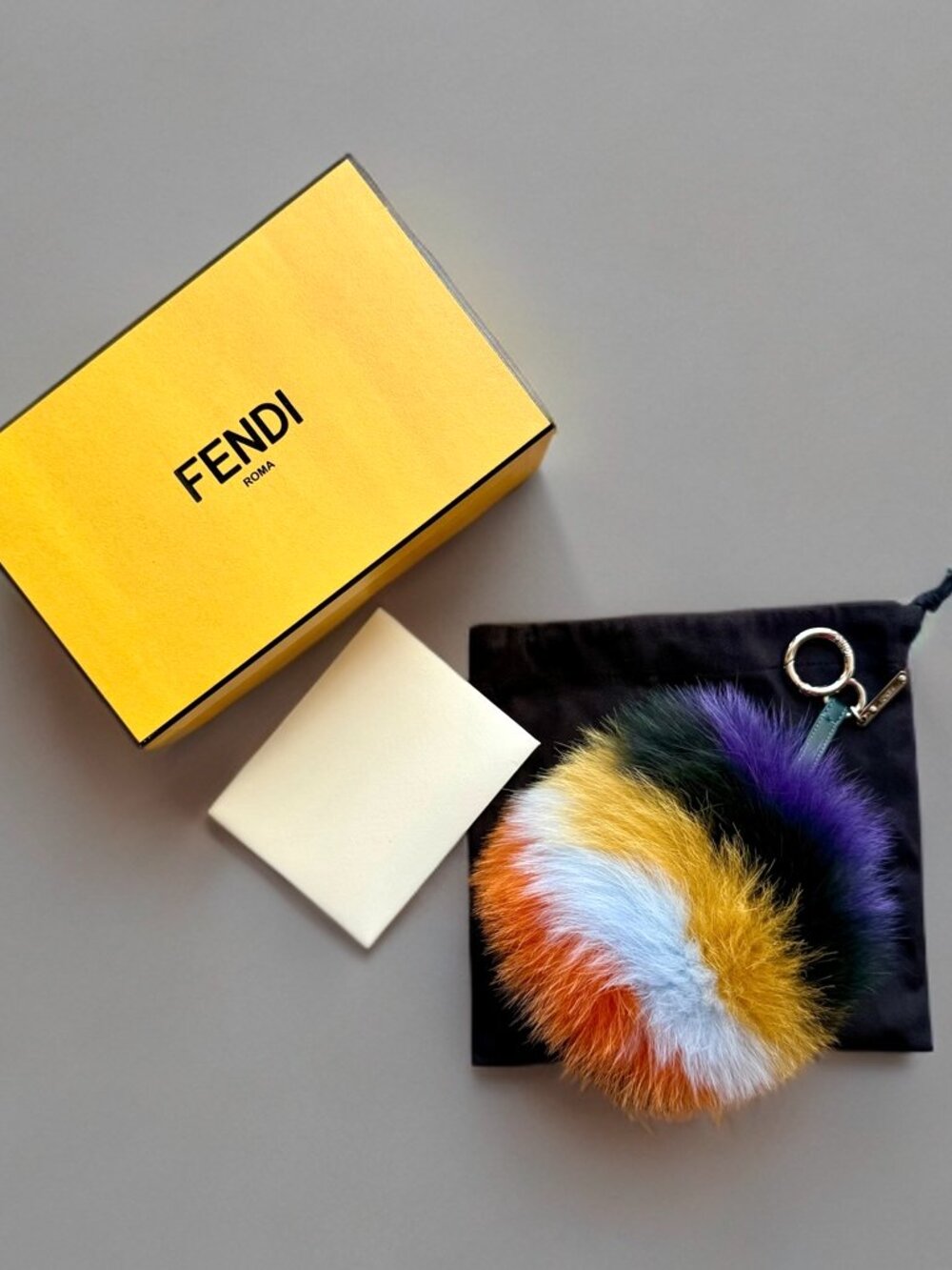 Fendi Multicolor Fox Fur Pom-Pom Bag Charm